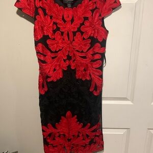 A black and red dress